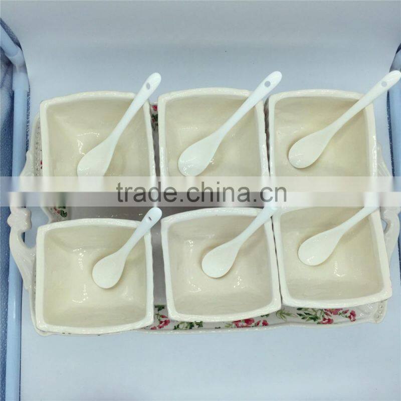 Home decoration ceramic kid ice cream bowls