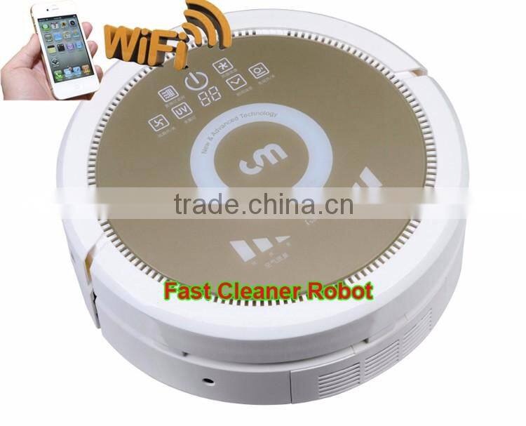 Smartphone WIFI APP Control robot vacuum cleaner wet QQ6KDM updated with Air purifier,3350MAH Lithium battery