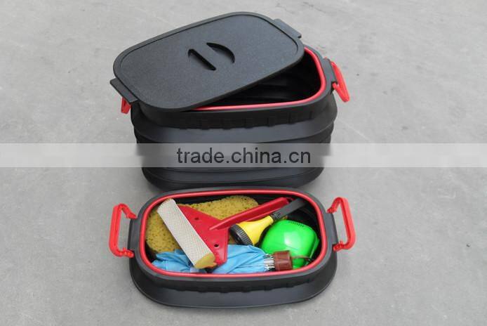 18L Collapsible Plastic Boot Organiser Car Back Seat Organiser/ Portable Organizer