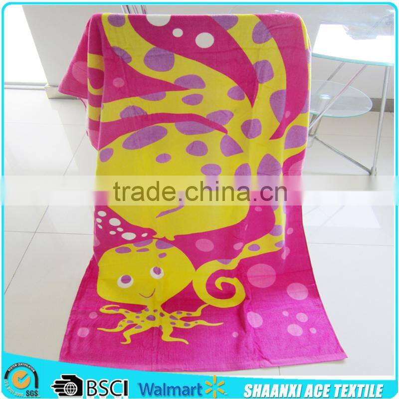 2016 NEW Wholesale Personalized high quality octopus printed beach towel
