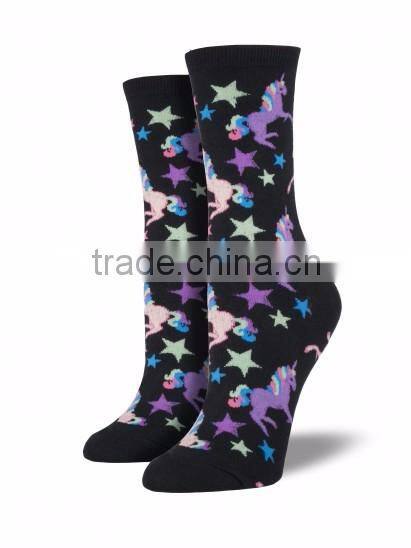 Womens Rubber Running Socks Cotton Polyester Blend Dye Sublimation Printing Socks