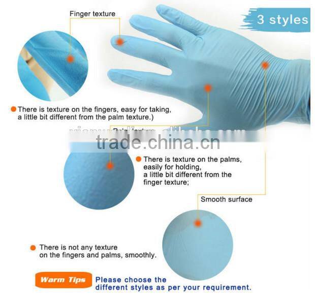 FDA Standards Blue powdered Nitrile Gloves