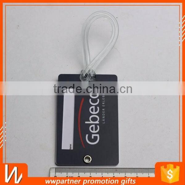Slim Thin Luggage Tag with Silicone Strap