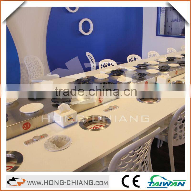 Magnetic Induction Sushi conveyor system - Stainless Steel Style