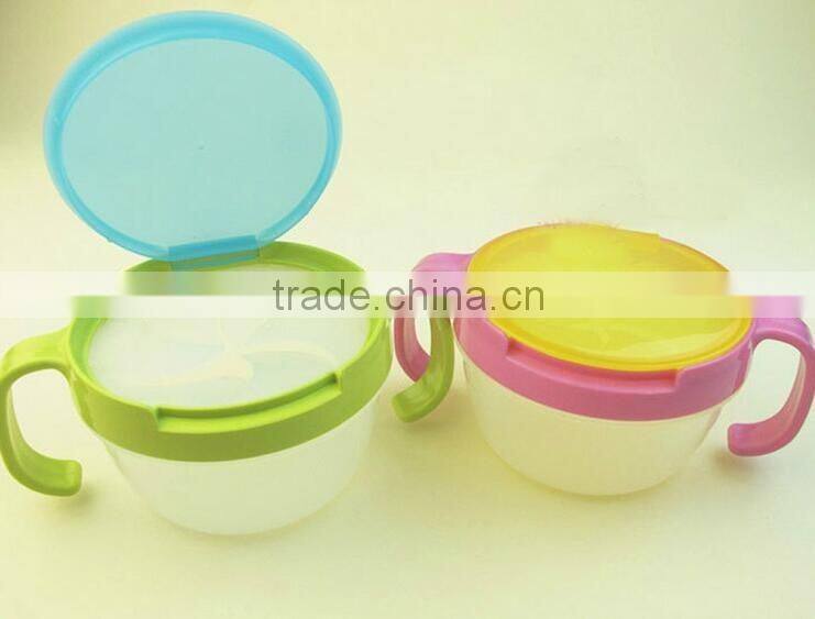 BPA free plastick baby snacks cup/baby snacks bowl with handle/baby cookies cup