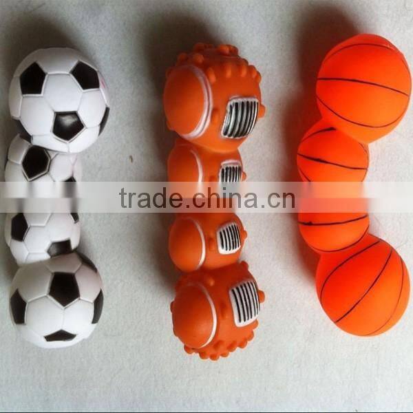 Squeakery sports vinyl ball dog toy