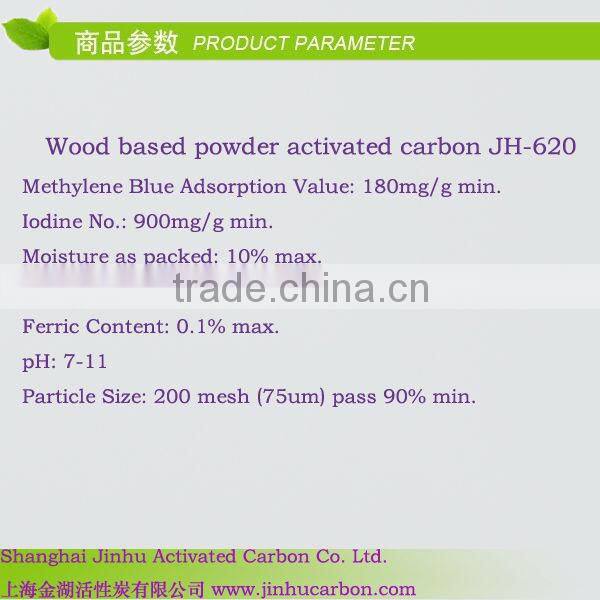 Wood carbon powder for water pump