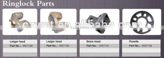 Ringlock scaffold parts ledger head /rosette /brace head