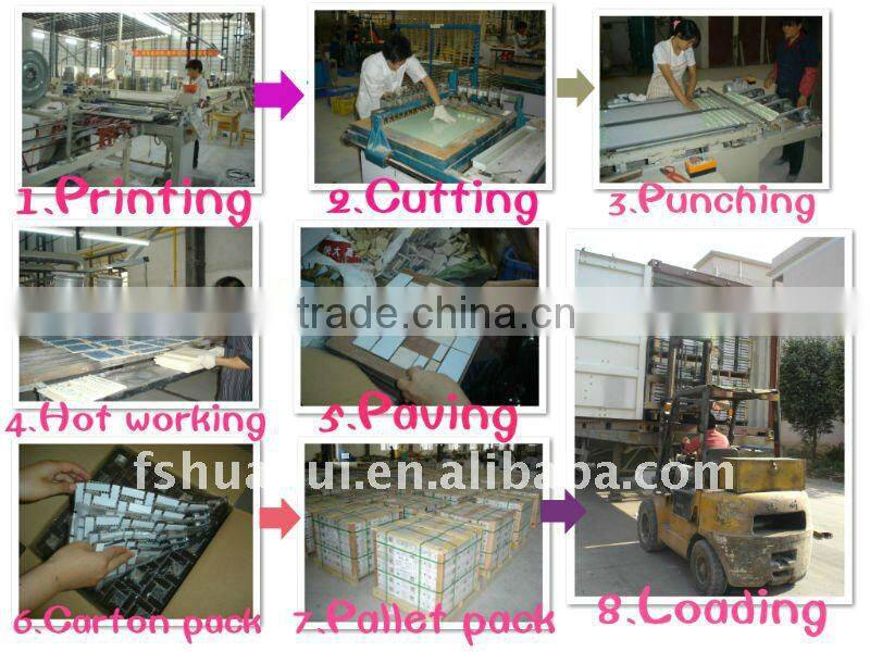 15x15 8mm thickness while marble mosaic HG-ST8014