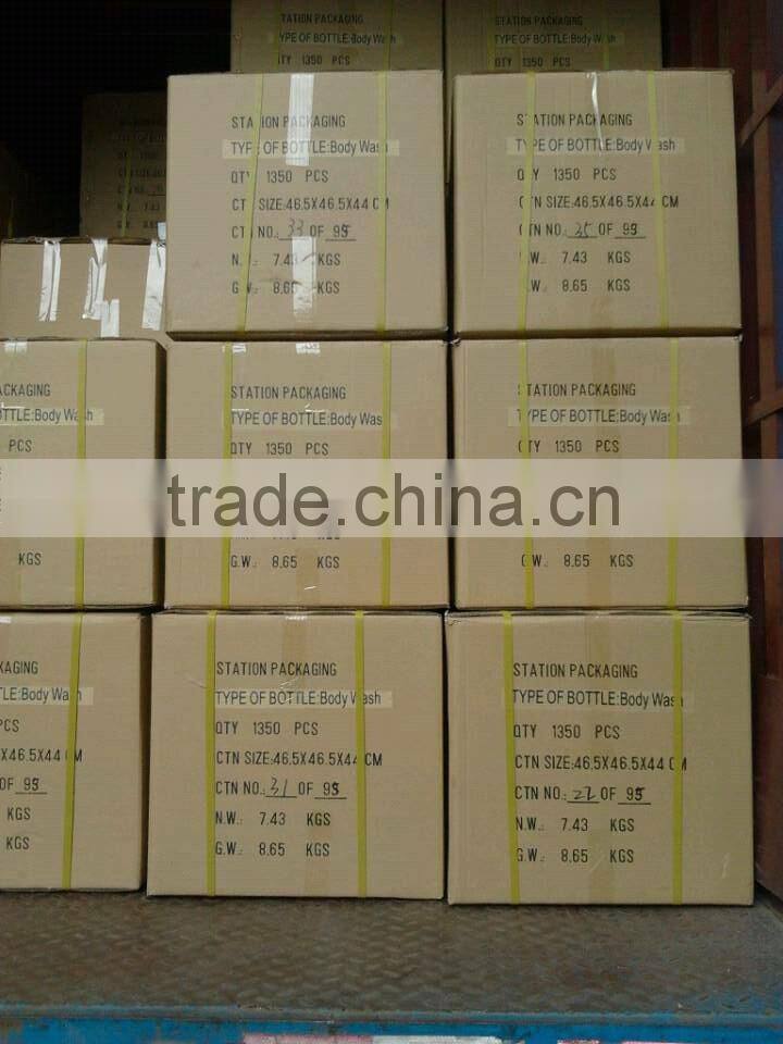 Personal care industrial use PET material plastic bottle for shampoo and shower gel