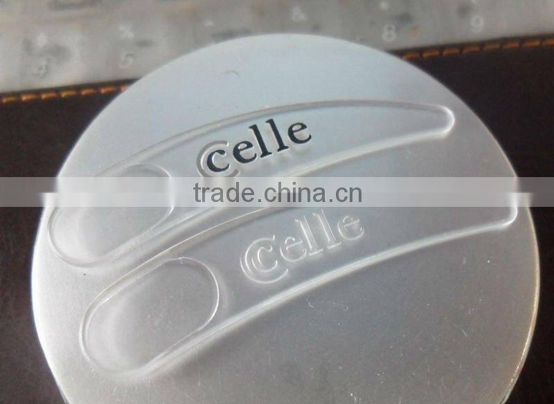 6cm white spatula with gold logo bp cosmetic cream moon falcate shape plastic Mask spatula