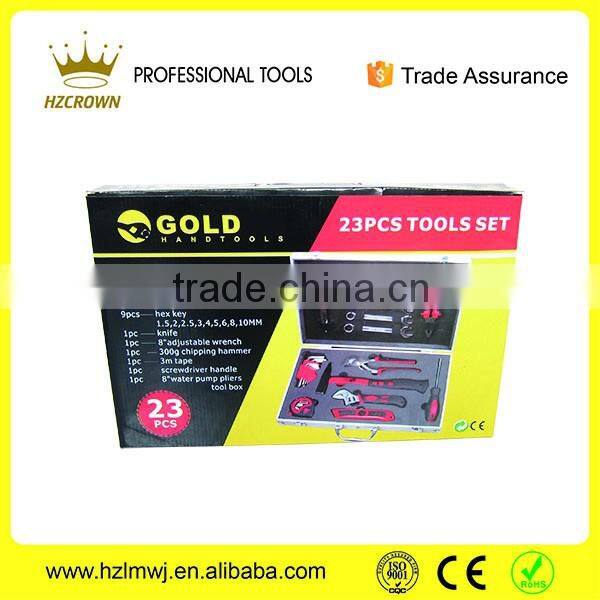 43Pcs professional aluminum case hand tools set