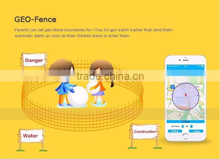 child watch phone manufacture A3 sos geo fence gps tracker watch with gsm sim slot