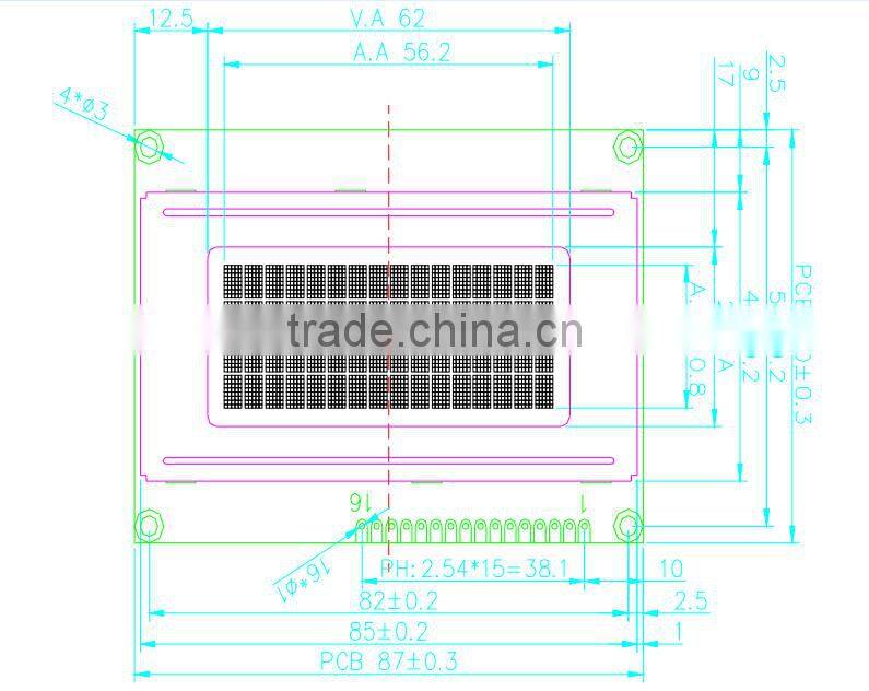 Cheapest 16x4 lcd display standard 16x4 character lcd display