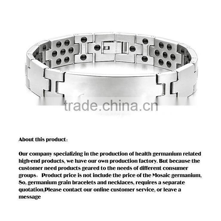 china manufacturer fashion negative ion infrared titanium germanium energy custom silicone bracelet