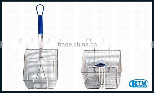 High Quality stainless steel deep frying basket with handle fry basket