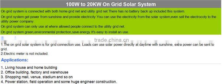 1kw/3kw/5kw/8kw/10kw/20kw/30kw grid-tied solar power station solar system for home use