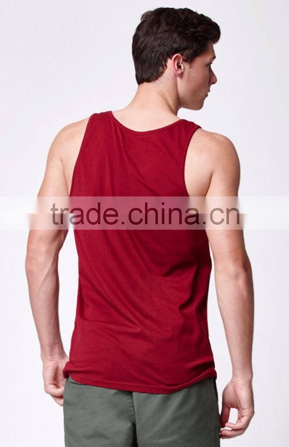 Daijun OEM summer men's red and yellow fashion 100 cotton tank top