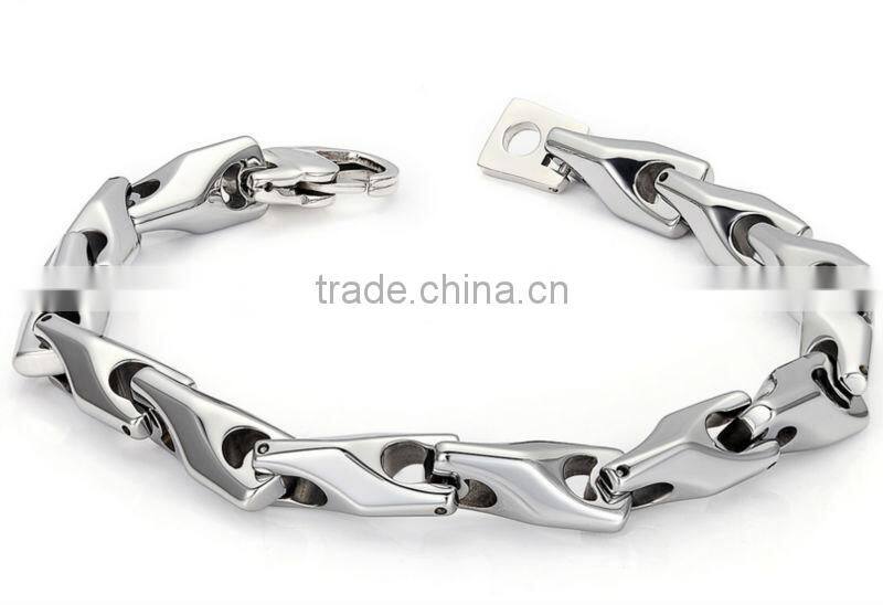 Hot sale metal inlaid tungsten bracelet 10.5mm width silver tungsten magnetic dragon bracelets men