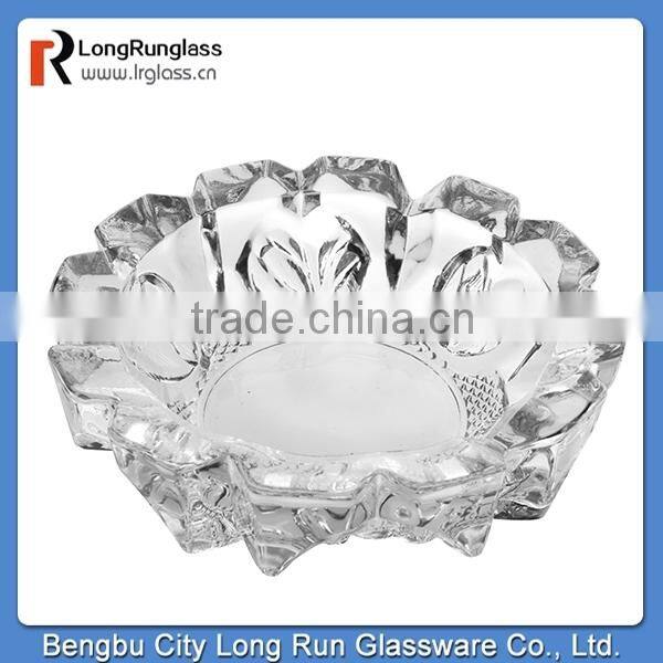 LongRun 1250g office decration crystal glass ashtray manufacturing