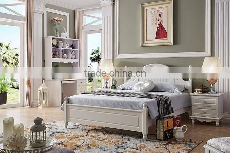 latest bedroom furniture sets design white wooden single bed for kids