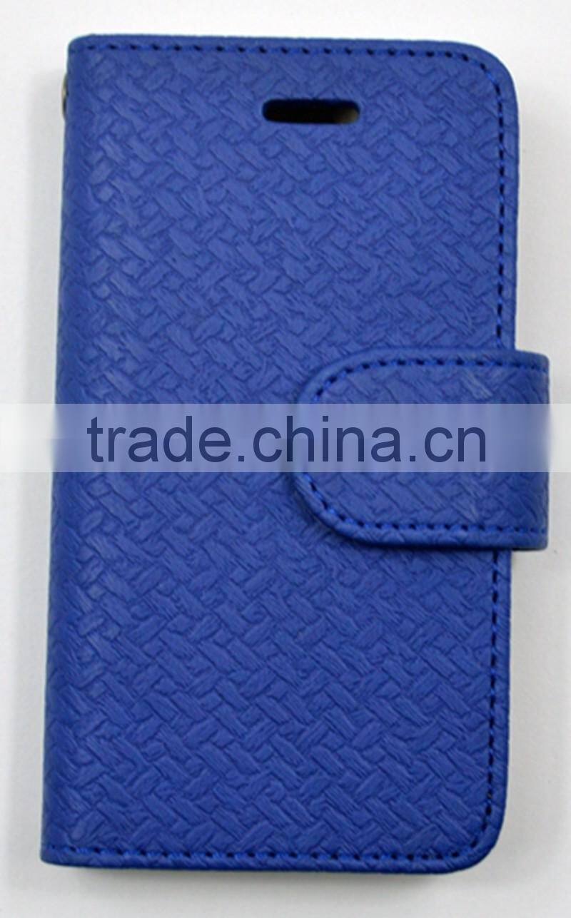 Mat Grain PU Leather Phone case for iphone 6 with Card Slots , Strap Holder and the Magnet Cover