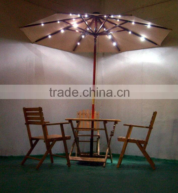 Solar patio umbrella