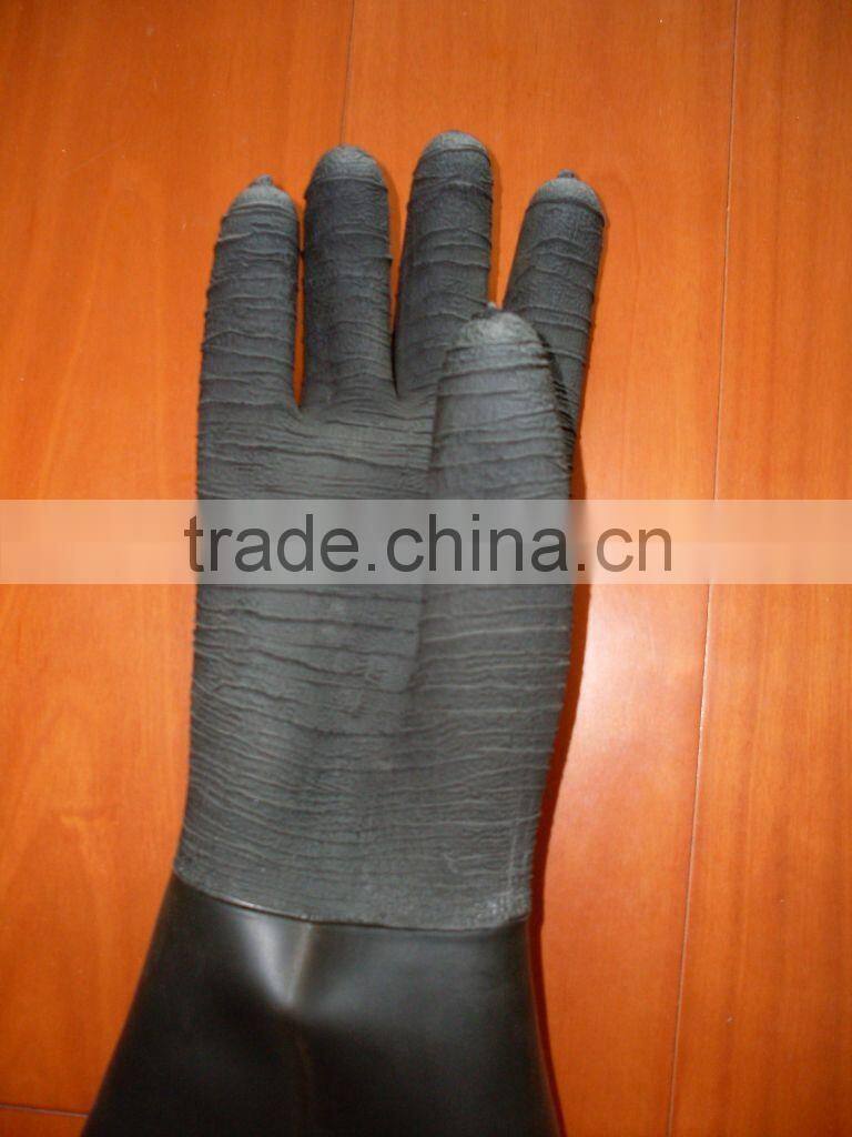 Large size Thread sand blasting gloves