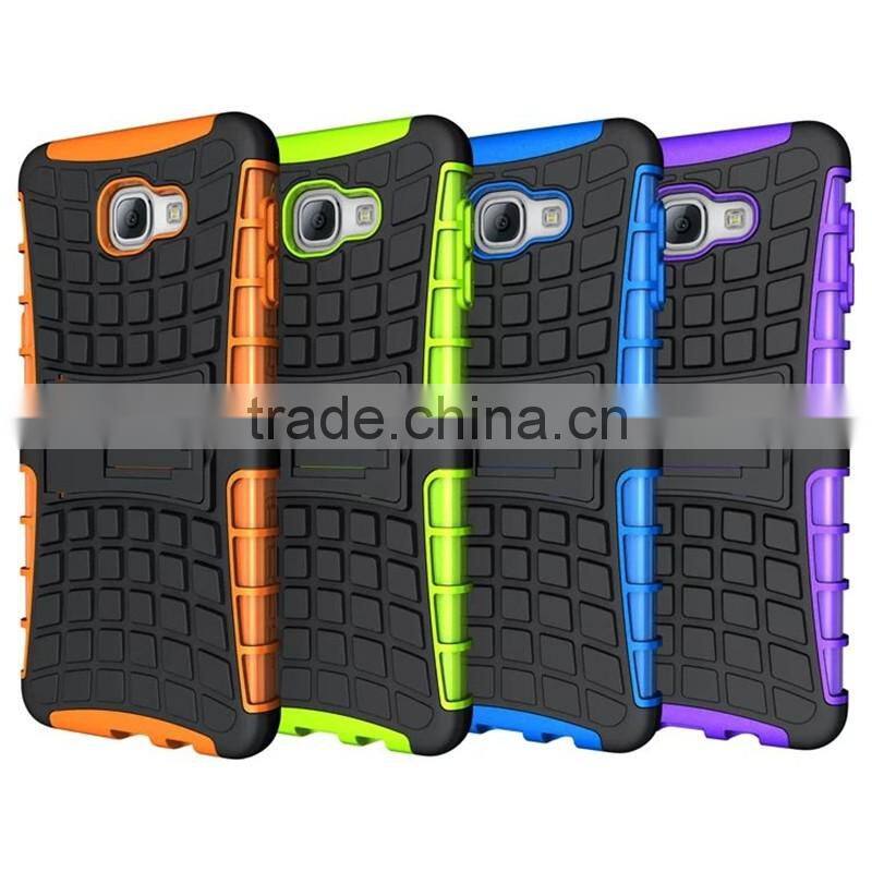 2016 New item Combo new design stand mobile phone case for Samsung A9, 2 in 1 shockproof back cover case