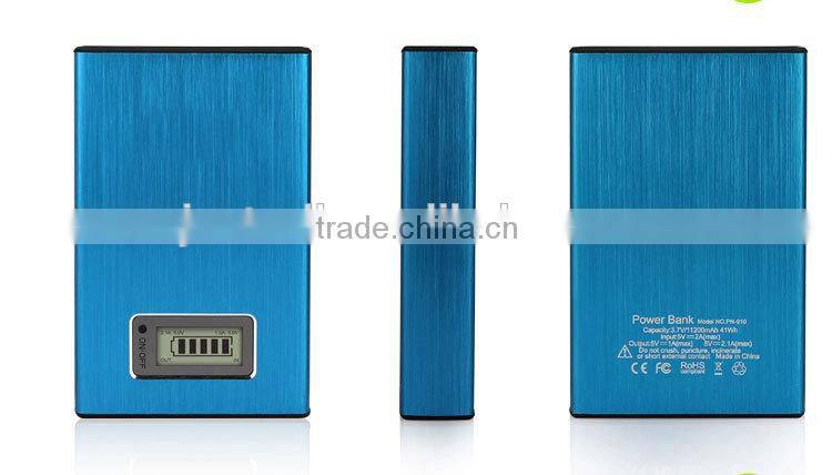 2015 Best selling aluminium allo mobile power bank 20000mah with led indicator screen