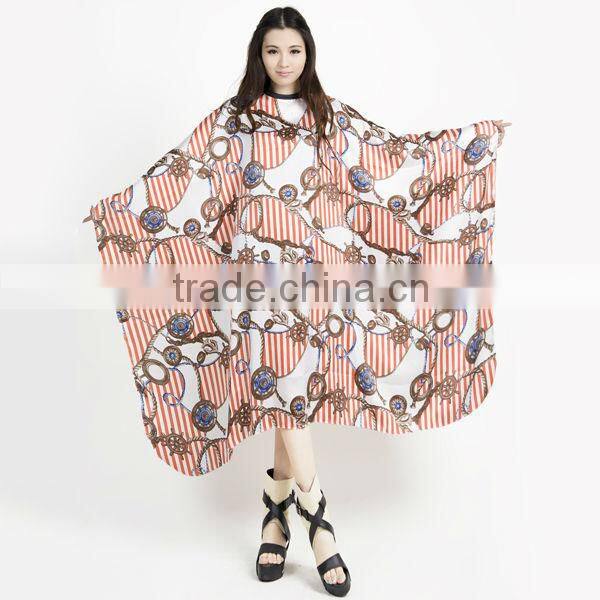 cheapest professional highest quality polyester,waterproof & oil, metal snap neck Closure hairdressing cape