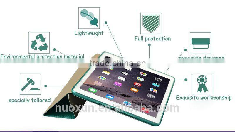 Soft tpu bumper tablet cover for iPad Air 2 case,tpu+pu leather phone case