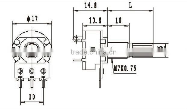 potentiometer with switch