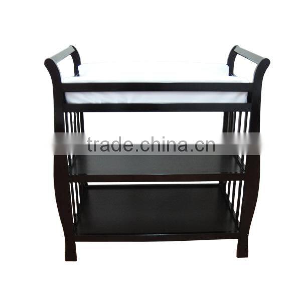 Wooden baby changing station