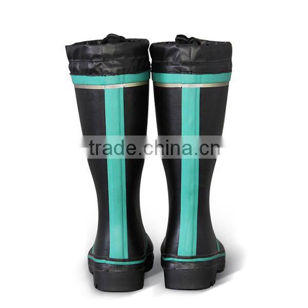 Black and Green Color Top tied Fashion Mining Rubber Boots Anti-Smashing Rubber Boots Anti-Puncture Rubber Boots