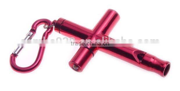 whistle aluminium LED carabiner light