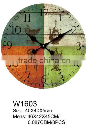 high quality 16 inch printing wood wall clock