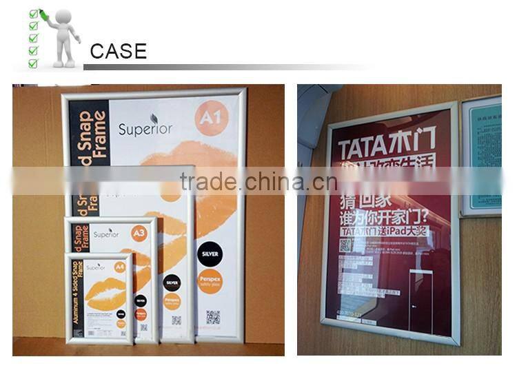 best selling 100% high quality aluminum extrusion snap frame