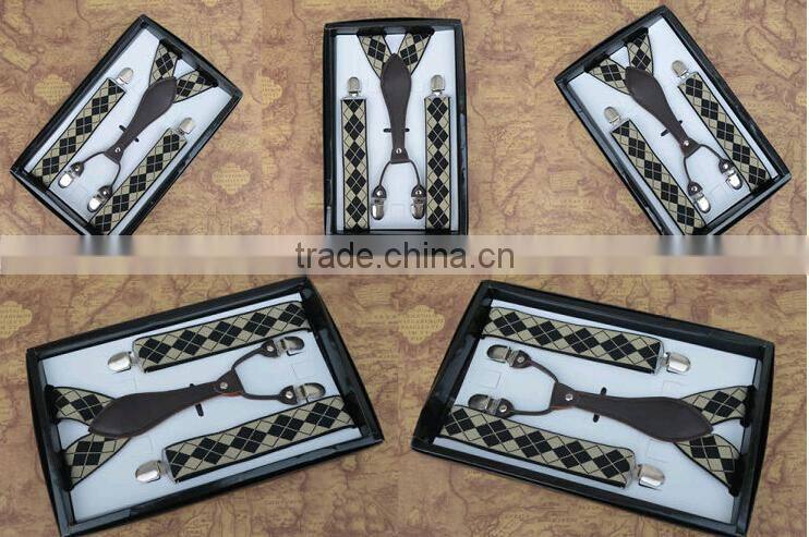 2014 Y-Back 1 Inch Wide Striped Business Mens Suspenders Wholesale