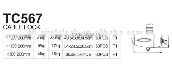 High Quality Tri-Circle Cable Locks TC567