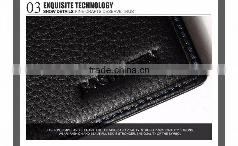 black simple plain cowhide leather men pocket hand purse