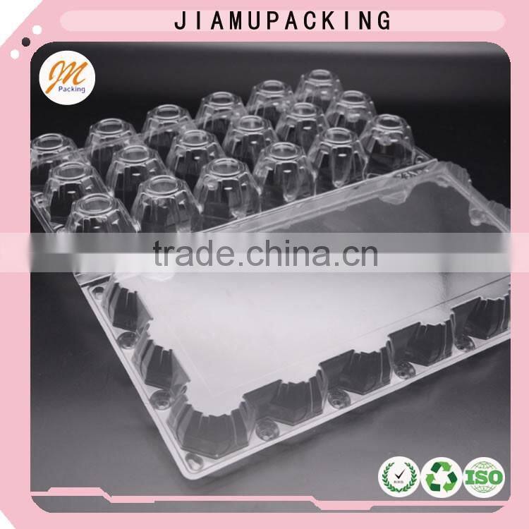 Wholesale 18 hole PET plastic transparent egg tray