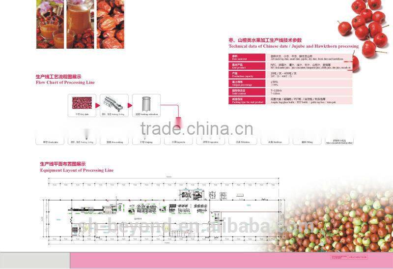 Jujube(Dates) Fruit Juice processing line