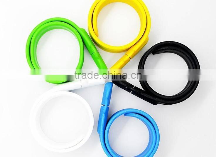 Promotion customized flower bracelet silicon usb flash drive 16gb