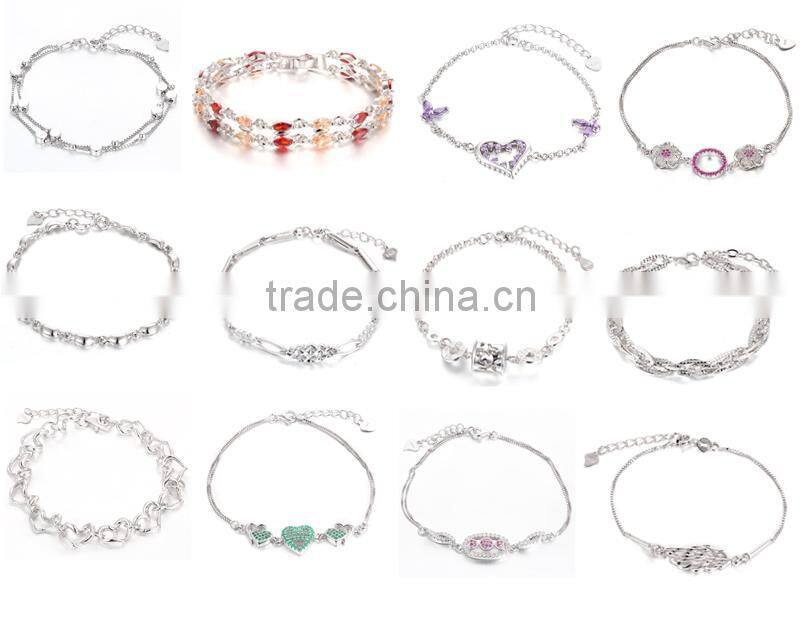 Wholesale Solid Silver Vintage Charm Bracelet Bohemian Bracelet