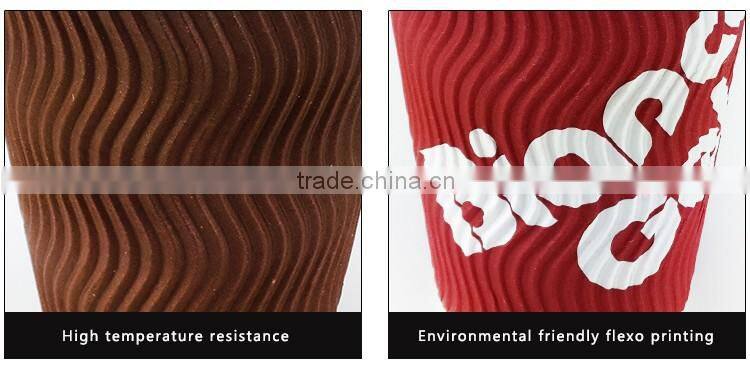 8OZ 12OZ 16OZ ripple double wall disposable coffee paper cup