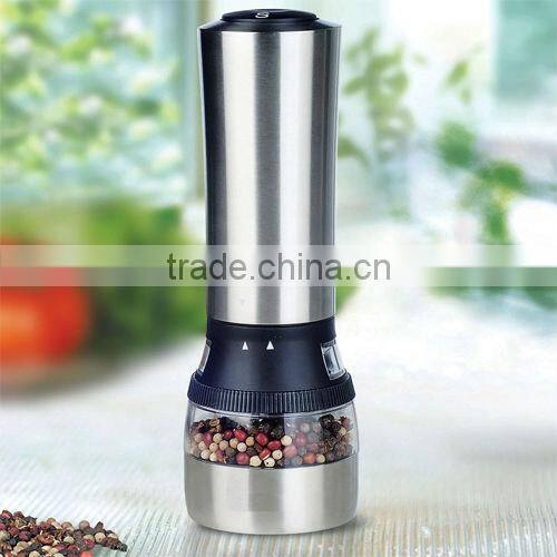 stainless steel 2 in 1 electrical pepper mill