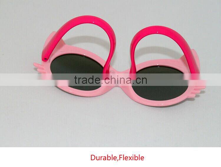 No minimum TPE flexible sunglasses kids,red cartoon no logo revo sunglasses