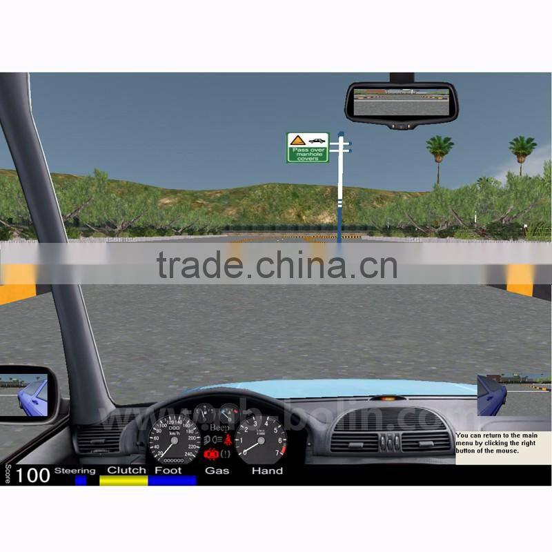 Portable car driving simulator right or left hand
