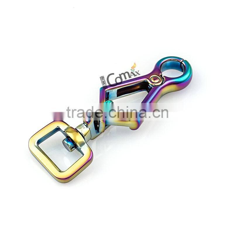 New Design Fashion Rainbow Color Metal Swivel Snap Hook For Clutch Bag